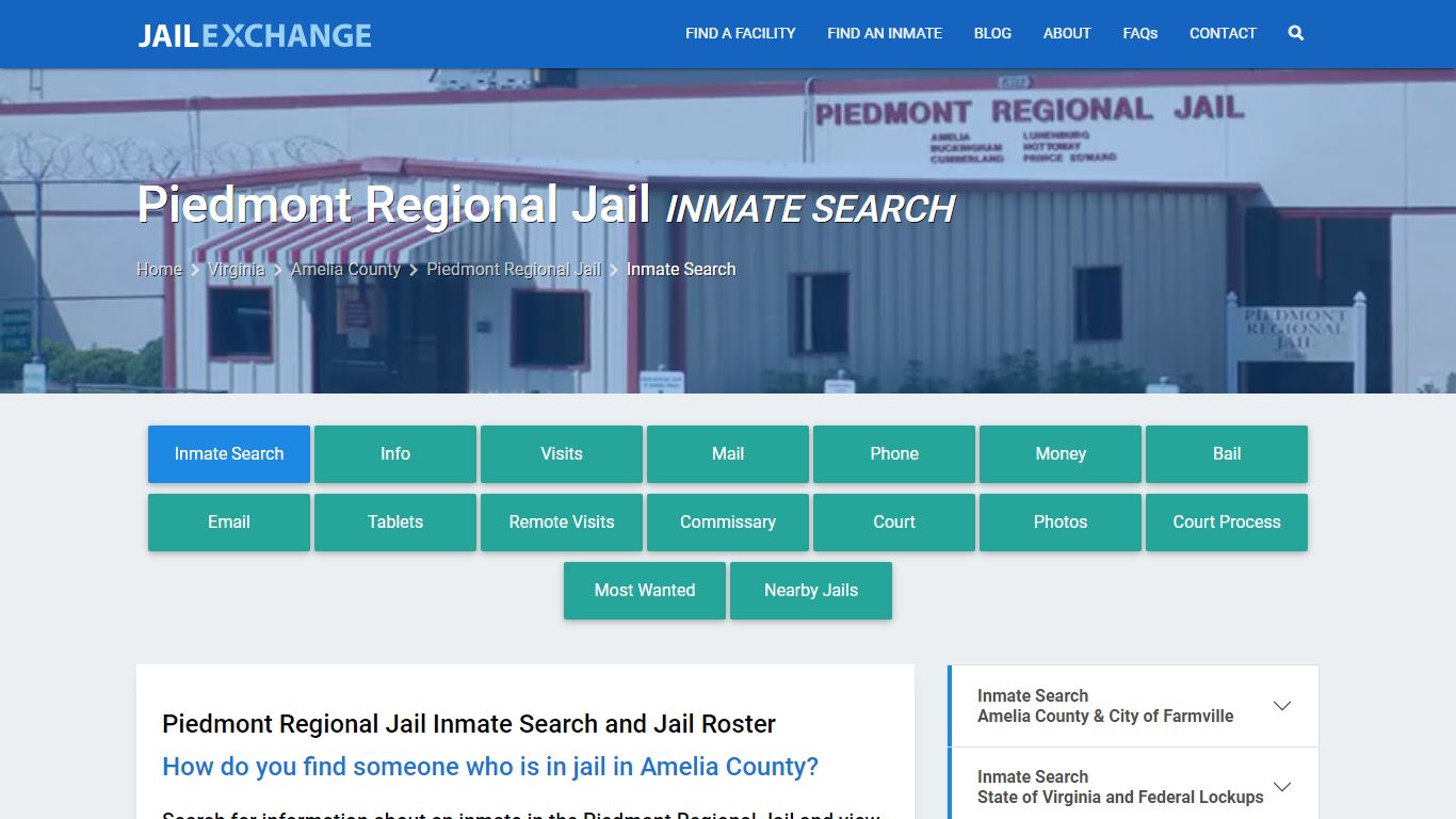 Inmate Search: Roster & Mugshots - Piedmont Regional Jail, VA